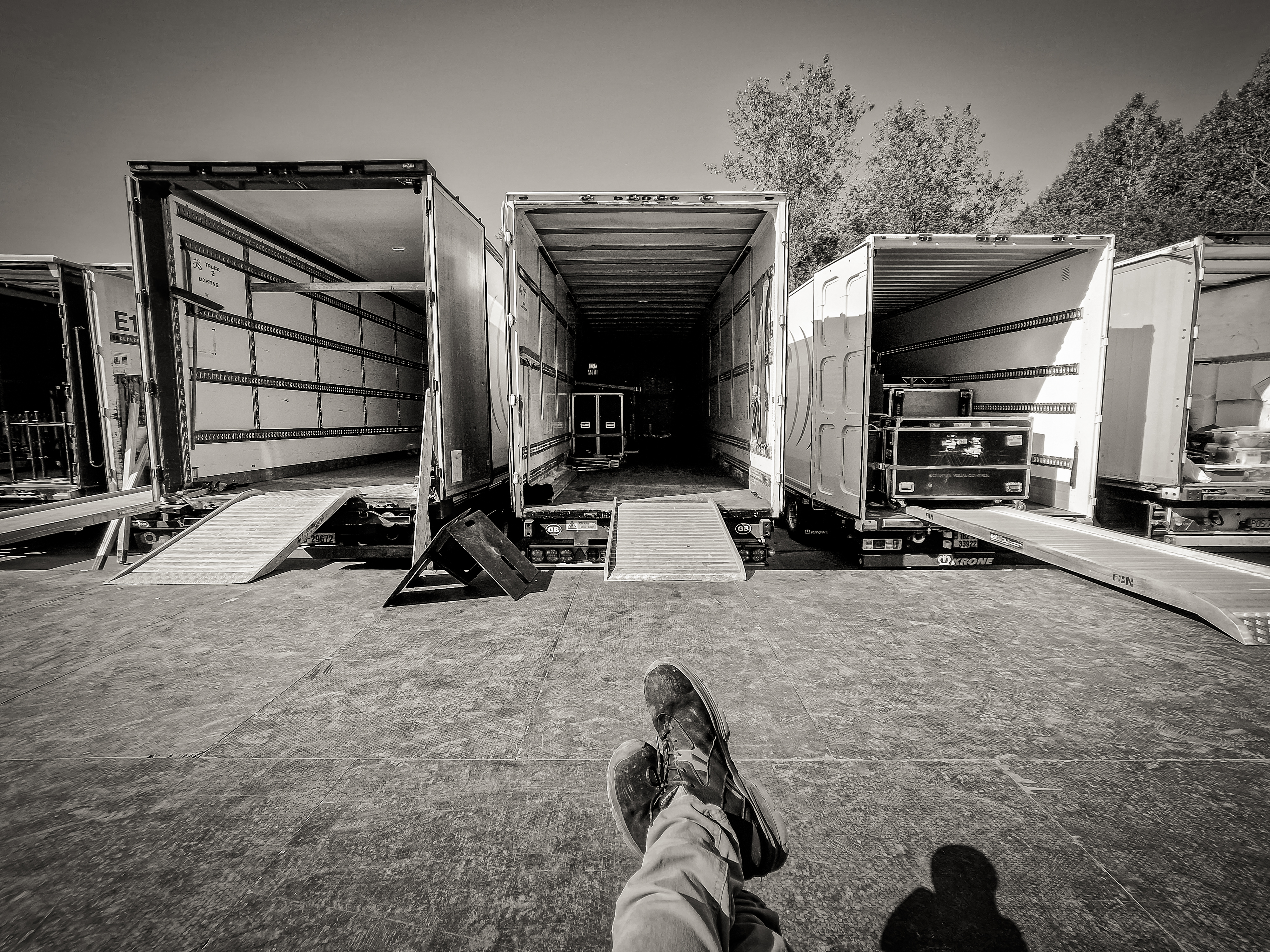 Trucks ready to be loaded
